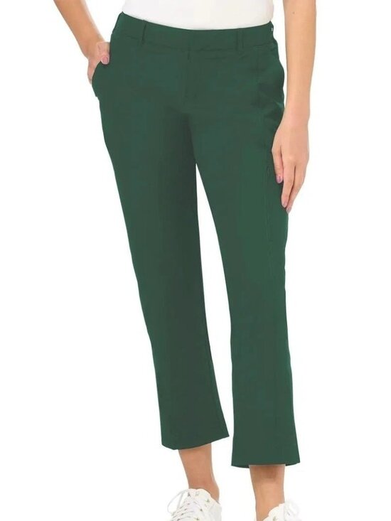 Kirkland Signature Pants - NWT Kirkland Signature Women's 16 Green Travel Pants Cargo zip M1224